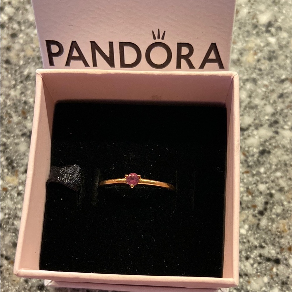 Pandora Rose Pink Solitaire Ring